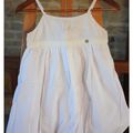 Robe boule en coton blanc avec impression