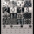 Calendrier Noir, blanc et argent (mis à jour pour l'année à venir)