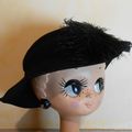 A1240 : Chapeau laine et plume 50's