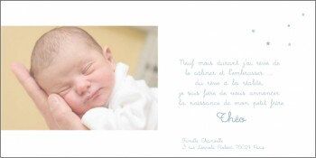 Faire part un petit ange est né ...