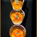 Bavarois au chèvre et coulis de poivron jaune