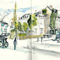 Place du Lycée , Angers pour notre rencontre mensuelle des UrbanSketchers 