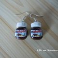 Boucles d'oreilles Nutella