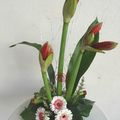 Décoration florale dans une assiette