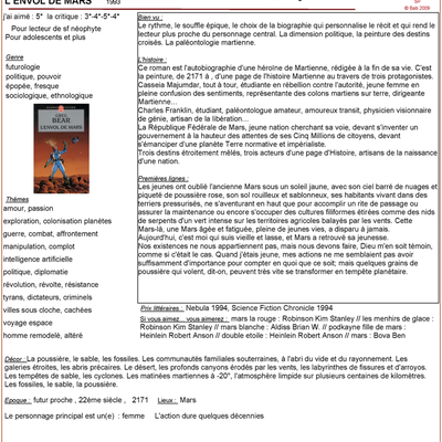 L'envol de Mars, Greg Bear