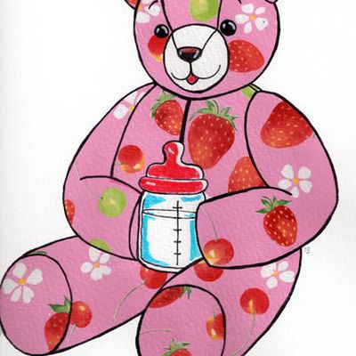 Biberon à la fraise