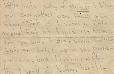 1945s, Lettre de Norma Jeane à Cathy Staub