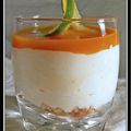 Cheese cake citron vert, coco, mangue sans cuisson en verrine