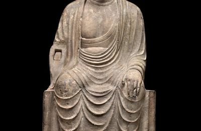 Bouddha assis à l'européenne, Chine, Dynastie Tang, VIIème siècle