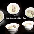 Crème de courgettes à l'ail et à l'huître