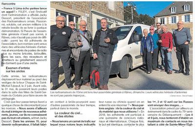 ARA 61 - LES RADIOAMATEURS ORNAIS A L'HONNEUR DANS OUEST FRANCE