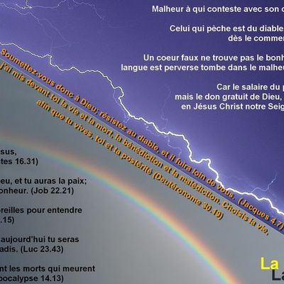 Pour les inconvertis j'ai réalisé un message qui vous fera réfléchir ! 