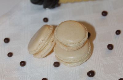 Macaron chocolat blanc combava