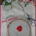 Atelier de broderie au ruban : le coquelicot