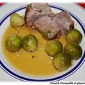 RÔTI ECHINE DE PORC EN COCOTTE ET CHOUX DE BRUXELLES A L'AUTOCUISEUR