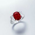 A 4.44 carat Burmese ruby and diamond ring