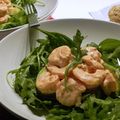 Salade aux crevettes et avocats, sans gluten et sans lactose