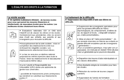 Tract complet : Les réformes, de la maternelle à l'Université