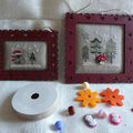 Petites décorations fin et aquarelle de Noël