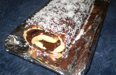 Bûche roulée choco-coco