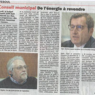 Articles de presse sur le Conseil municipal et le Conseil communautaire de décembre 2018