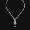 Important light pink diamond and diamond necklace
