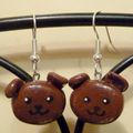 Boucles d'oreilles "Petits chiens" en fimo