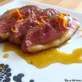 Magret de canard sauce miel-orange