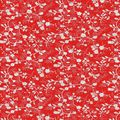 coupon tissu patchwork fleurs Liberty romantique shabby chic, rouge, blanc, env. 50x50 cm