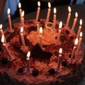 Gâteau d'anniversaire chocolat framboise 