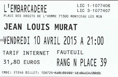 Jean-Louis Murat - Vendedi 10 Avril 2015 - L'Embarcardère (Montceau-les-Mines)