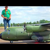 HOMEMADE XXXL TRANSALL C-160 RC SCALE AIRPLANE WITH TUG DEMONSTRATION FLIGHT
