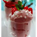 Mousse aérienne aux fraises .......