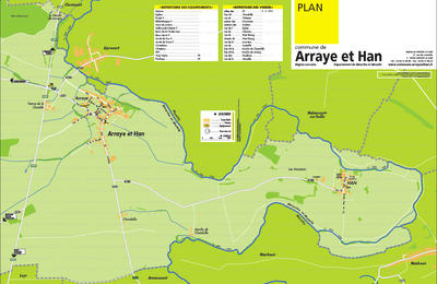 Des plans de communes: Arraye et Han (F-54760)