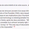 « Arthur C. Clarke - Profiles of the Future: An Inquiry into the Limits of the Possible »