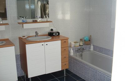 salle de bain 8m², 2 vasques, douche, baignoire