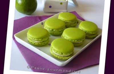 Macarons ganache montée au citron vert