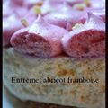 Entremet abricot framboise