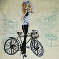 La femme en vélo