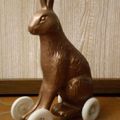 00579 JOUET A TIRER - LAPIN - MARQUE INCONNUE