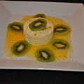 Carpaccio de kiwi et bavarois orange