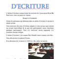 Atelier d'écriture ! Dernière séance avant les vacances scolaires !