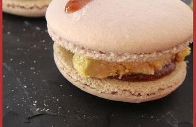 MACARONS METHODE CHRISTOPHE FELDER, AU FOIE GRAS ET CONFIT DE VIN ROUGE