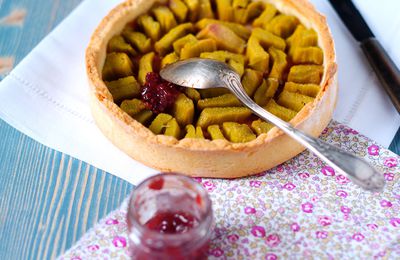 Tarte Rhubarbe - Framboise