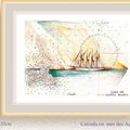 painting watercolour maritime chart N°31