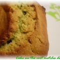 Cake au thé matcha de Cléa... mettons nous aussi au vert!