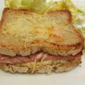 Croque-monsieur au vin blanc et à la moutarde