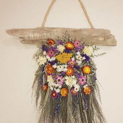 Composition murale sur bois flotté "adria"