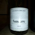 Sancerre : Lucien Crochet : millésime 2012 et Saumur Champigny : Clos Rougeard : les Poyeux 2004