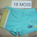 Maillot de bain boxer turquoise, Kitchoun, 3 euros